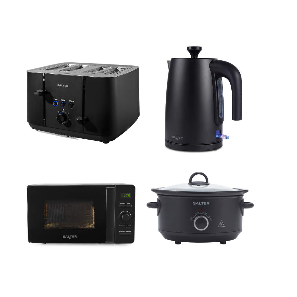 salter Kuro Kettle Toaster Microwave and Slow Cooker Set