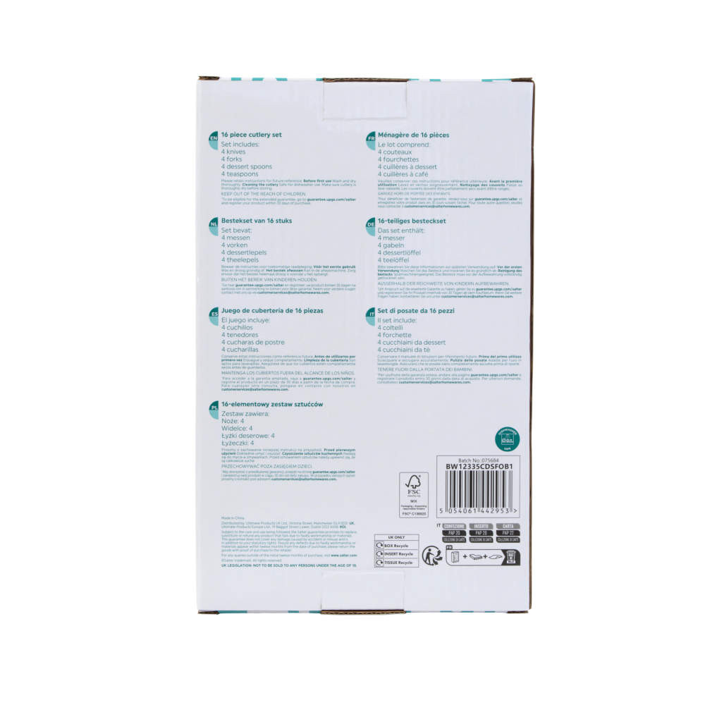 Salter Leyland 32-Piece Cutlery Set – Stainless Steel