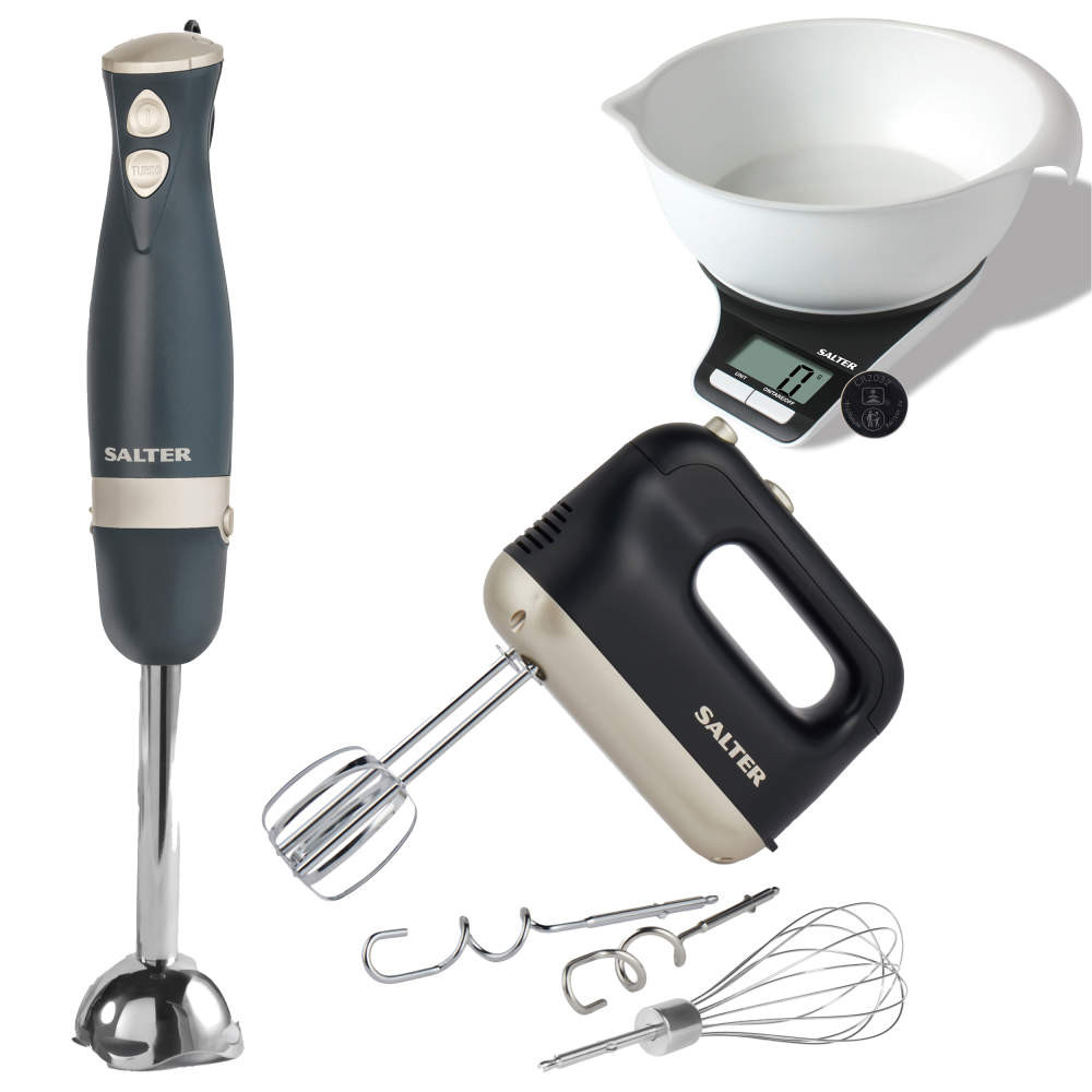 salter Marino Hand Mixer Immersion Blender & Kitchen Scale Set