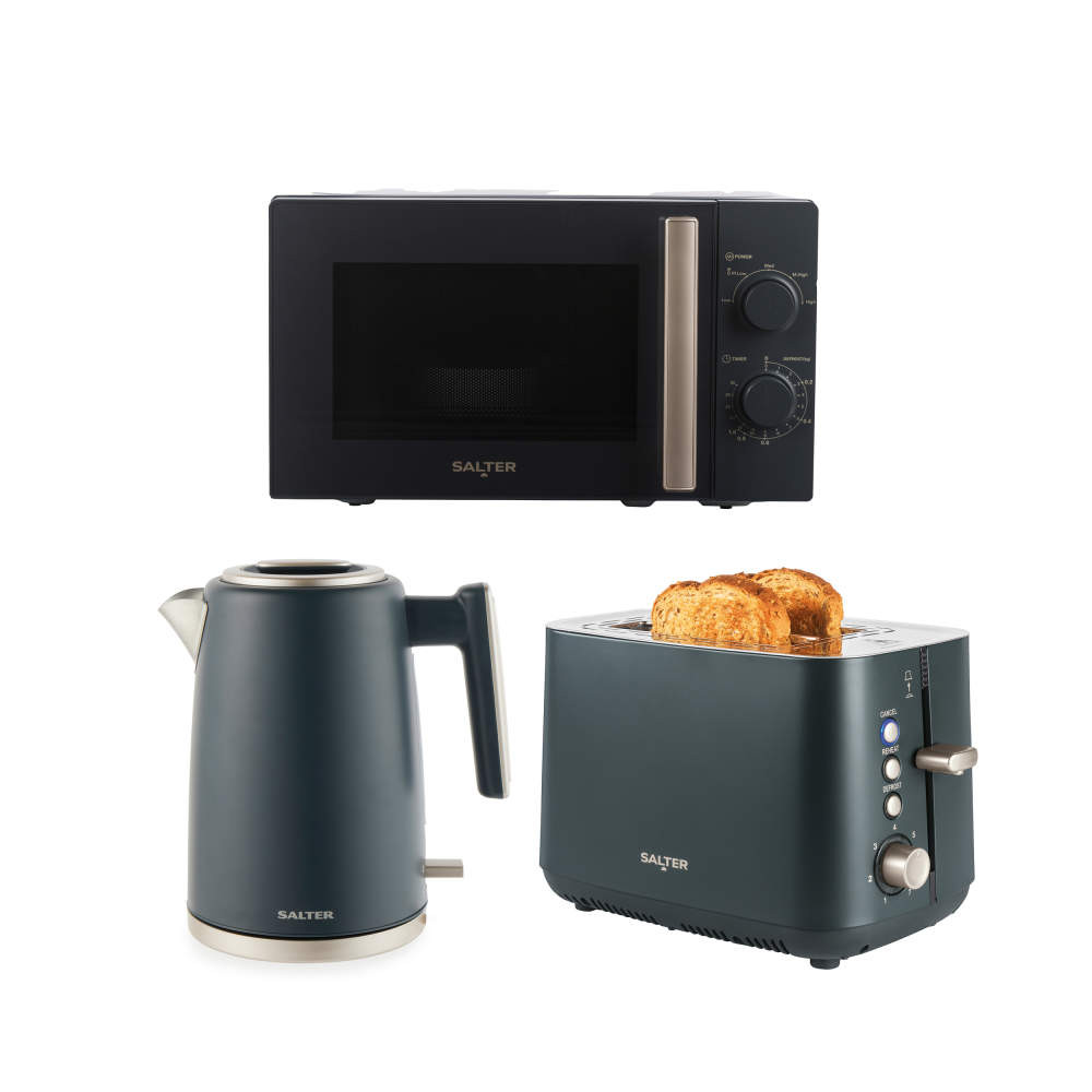 salter Marino Kettle 2-Slice Toaster & Manual Microwave Set
