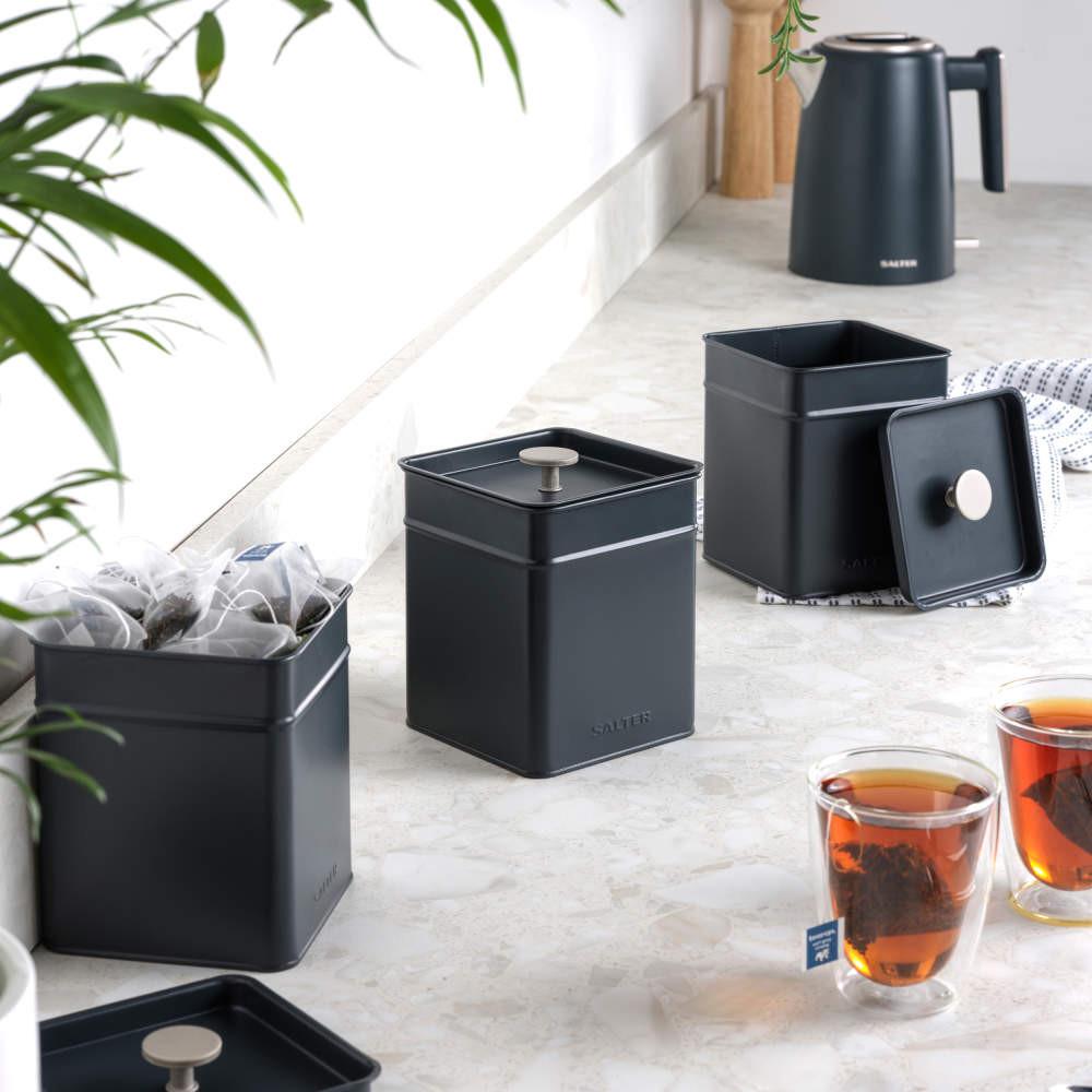 Salter Marino Kettle Toaster & Microwave Set - With Canisters & Bread Bin