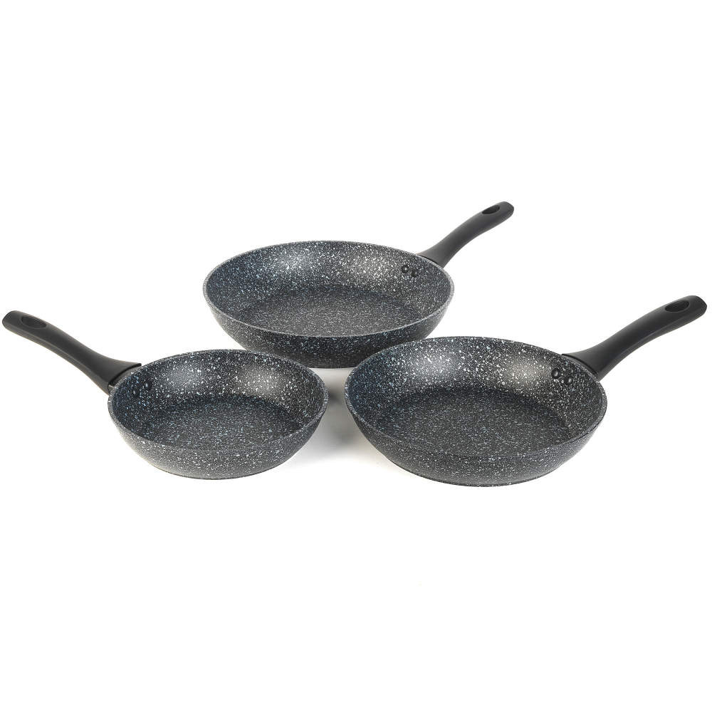 salter Megastone Thermo Collar 3-Piece Frying Pan Set - 20/24/28cm