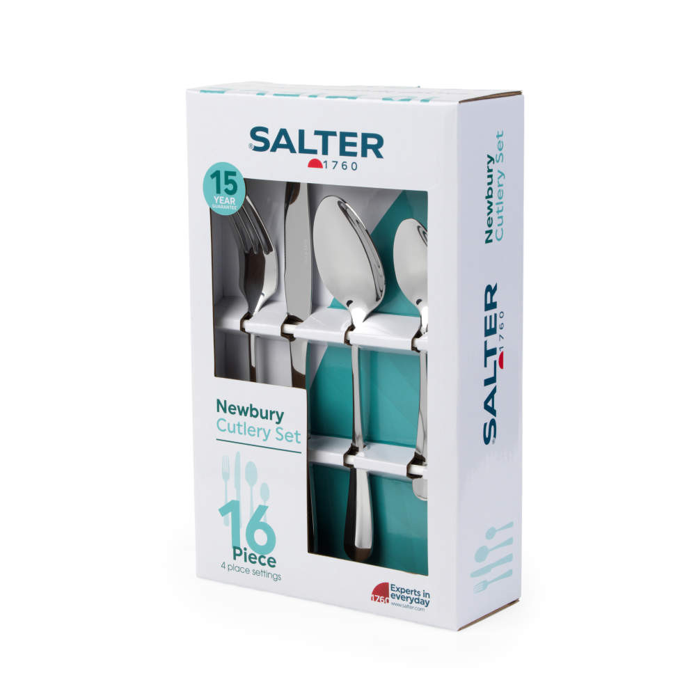 Salter Newbury 16-Piece Cutlery Set – Stainless Steel