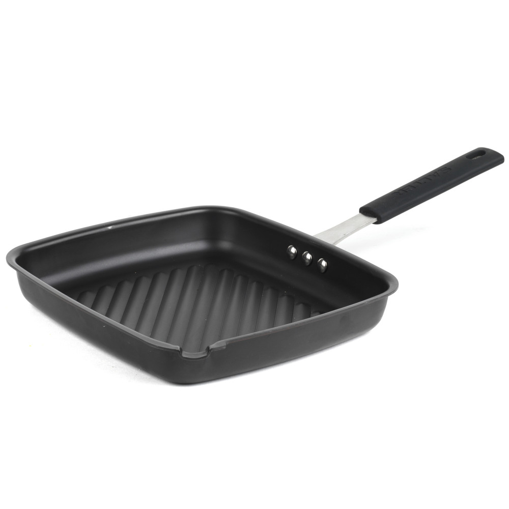 salter Pan For Life Carbon Steel Griddle Pan 26 cm Grey