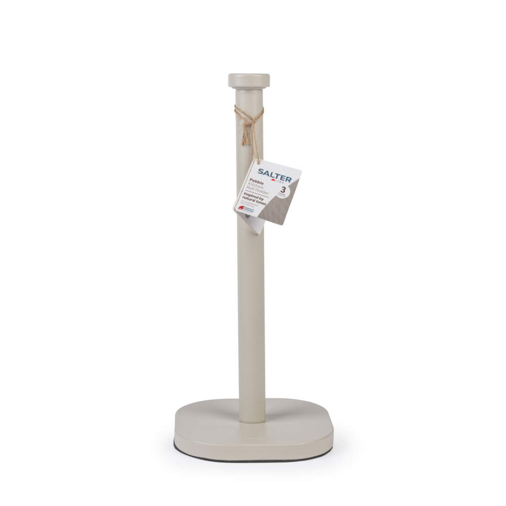 Salter Pebble Kitchen Roll Holder & Mug Tree Set – Stone
