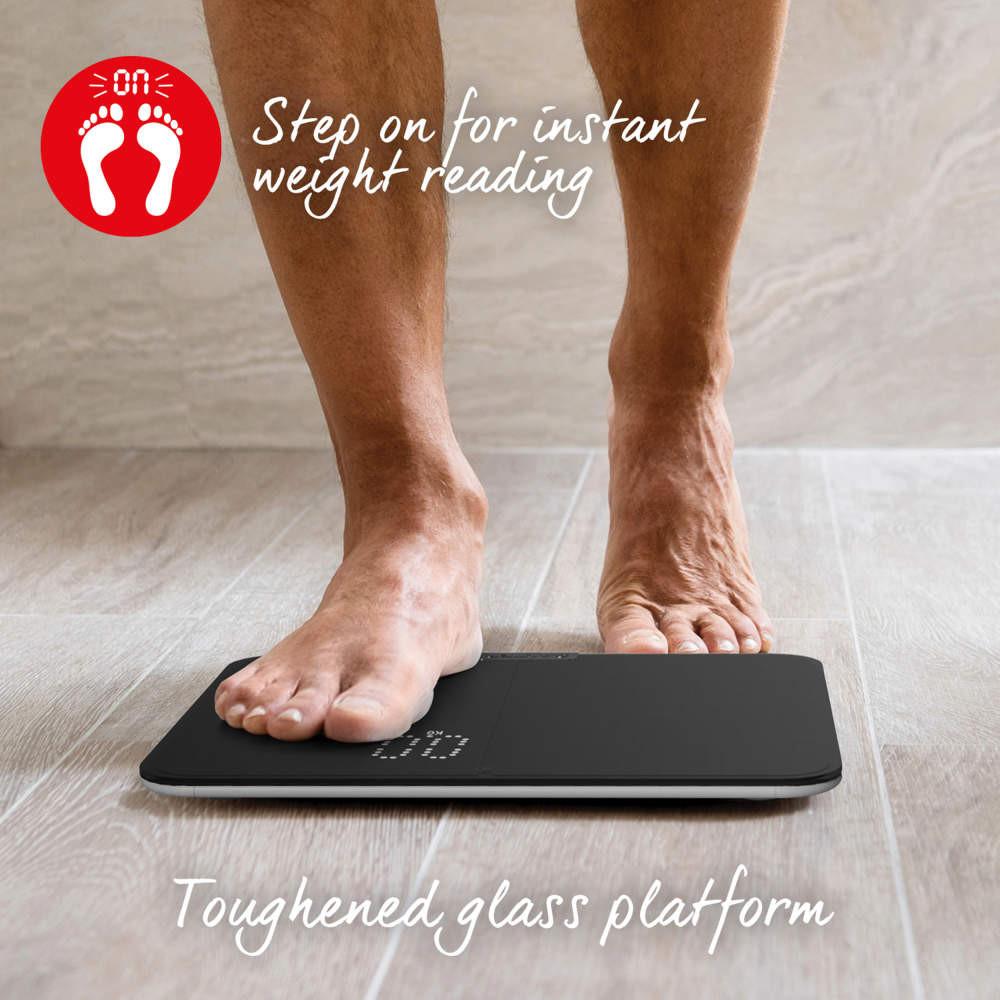 Salter Phantom Compact Analyser Bathroom Scale - Black