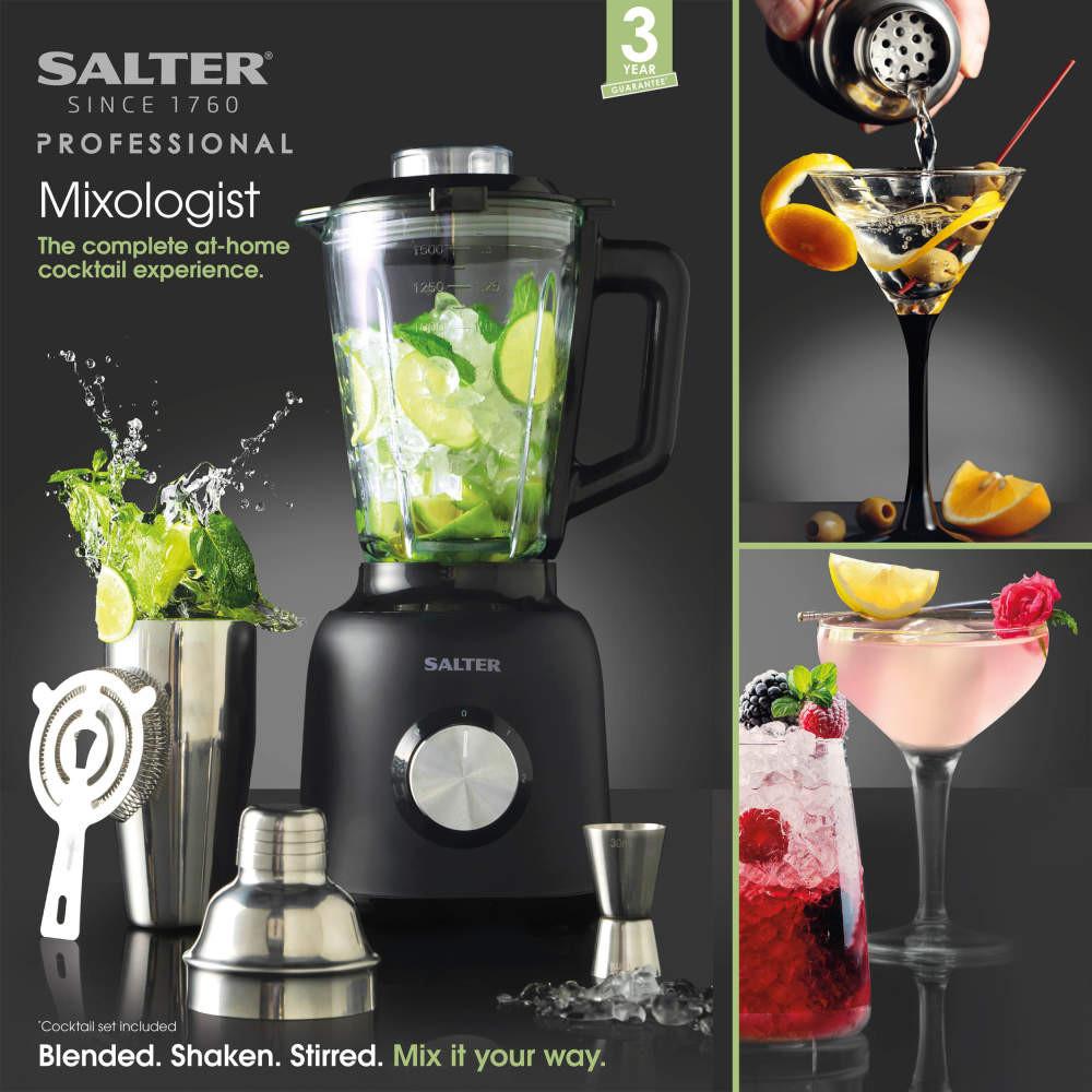Salter Professional Mixologist Glass Jug Blender & Cocktail Making Set