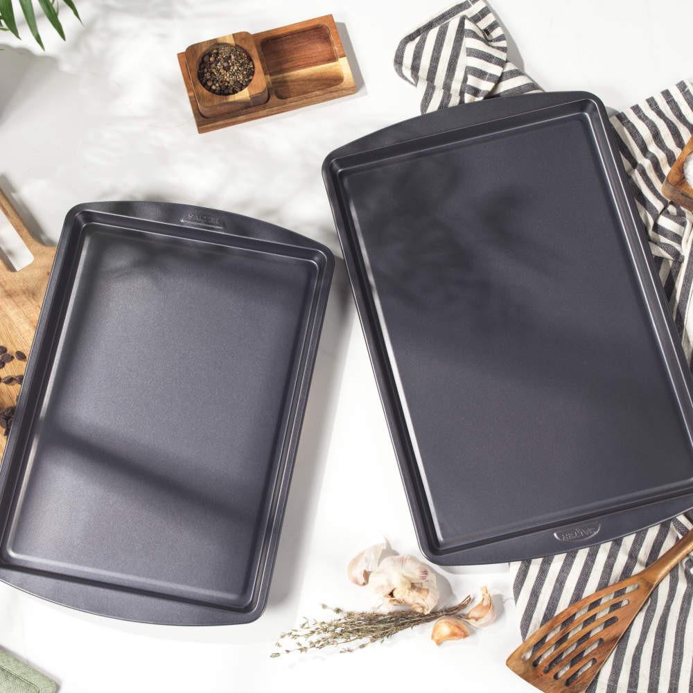 Salter Recycled Baking Tray Set – 100% Recycled Carbon Steel Bakeware