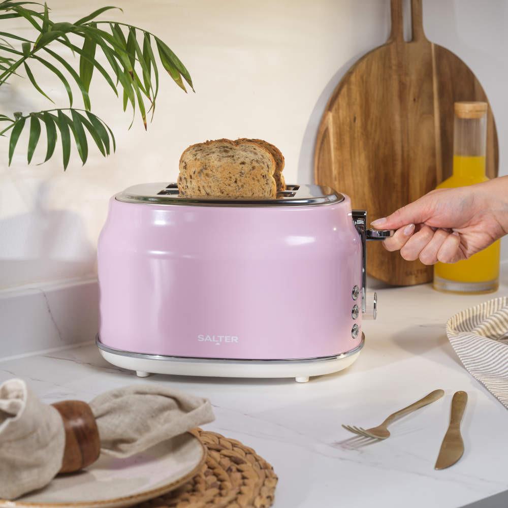 Salter Retro Kettle 2-Slice Toaster & Blender Set - Pink