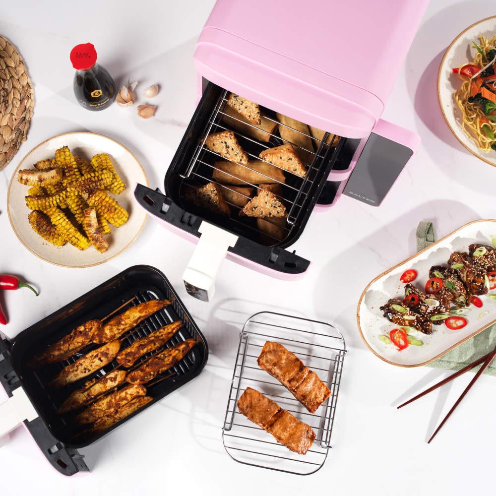 Salter Retro VertiCook Ultra Stackable Air Fryer - Pink