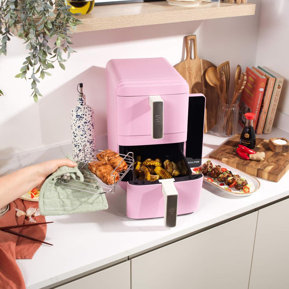 Salter Retro VertiCook Ultra Stackable Air Fryer - Pink
