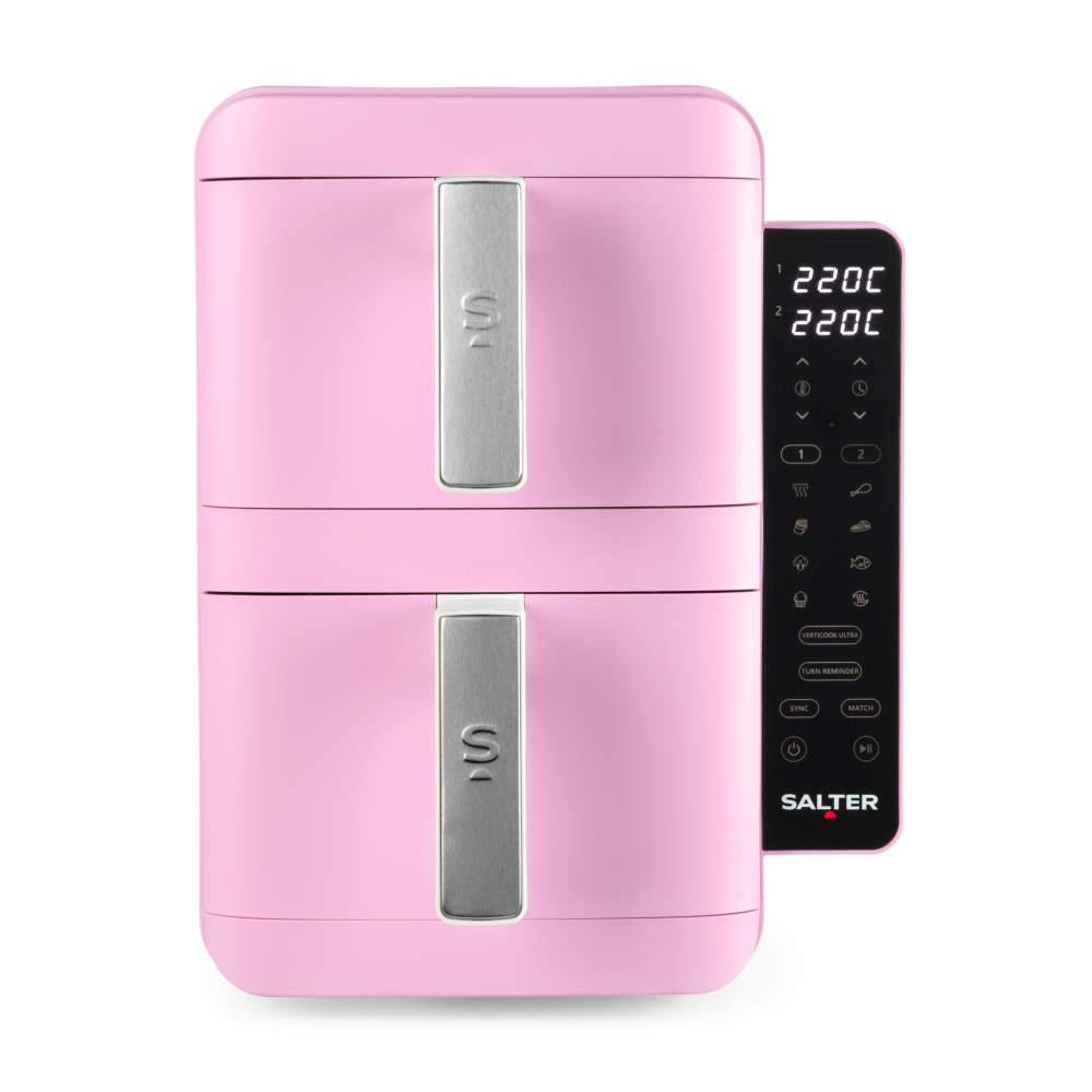 salter Retro VertiCook Ultra Stackable Air Fryer - Pink