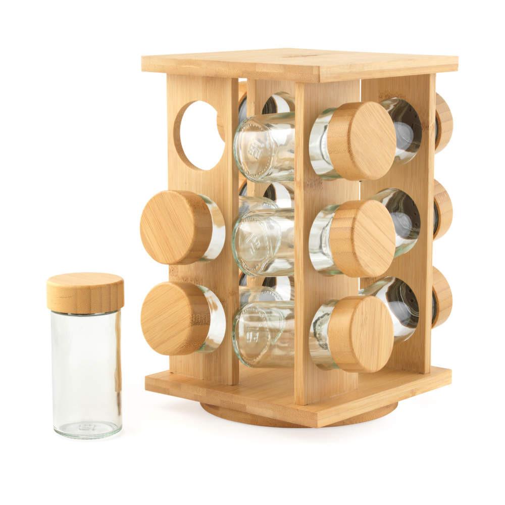 salter Rotating Spice Rack – 12 Refillable Glass Jars