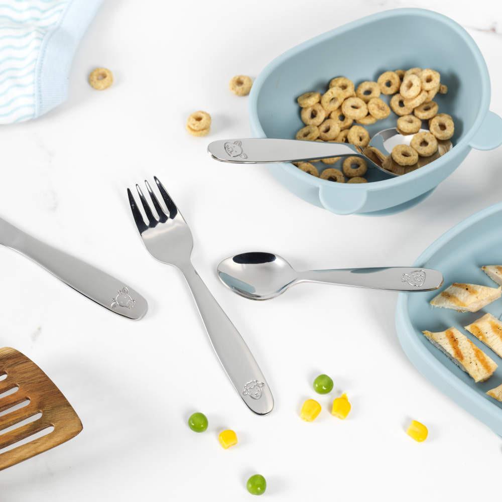 Salter 12pc Kids Cutlery Set On The Farm - Silver