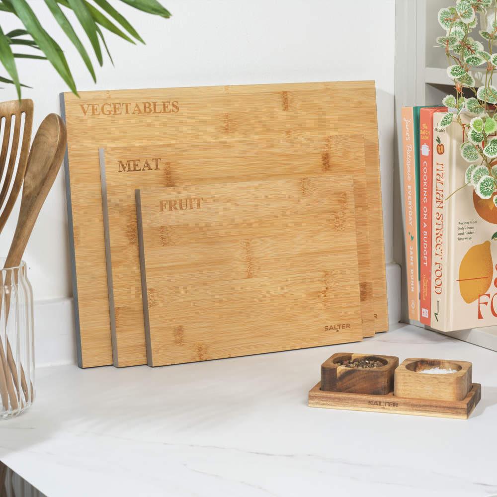 Salter 3-Piece Bamboo Chopping Board Set