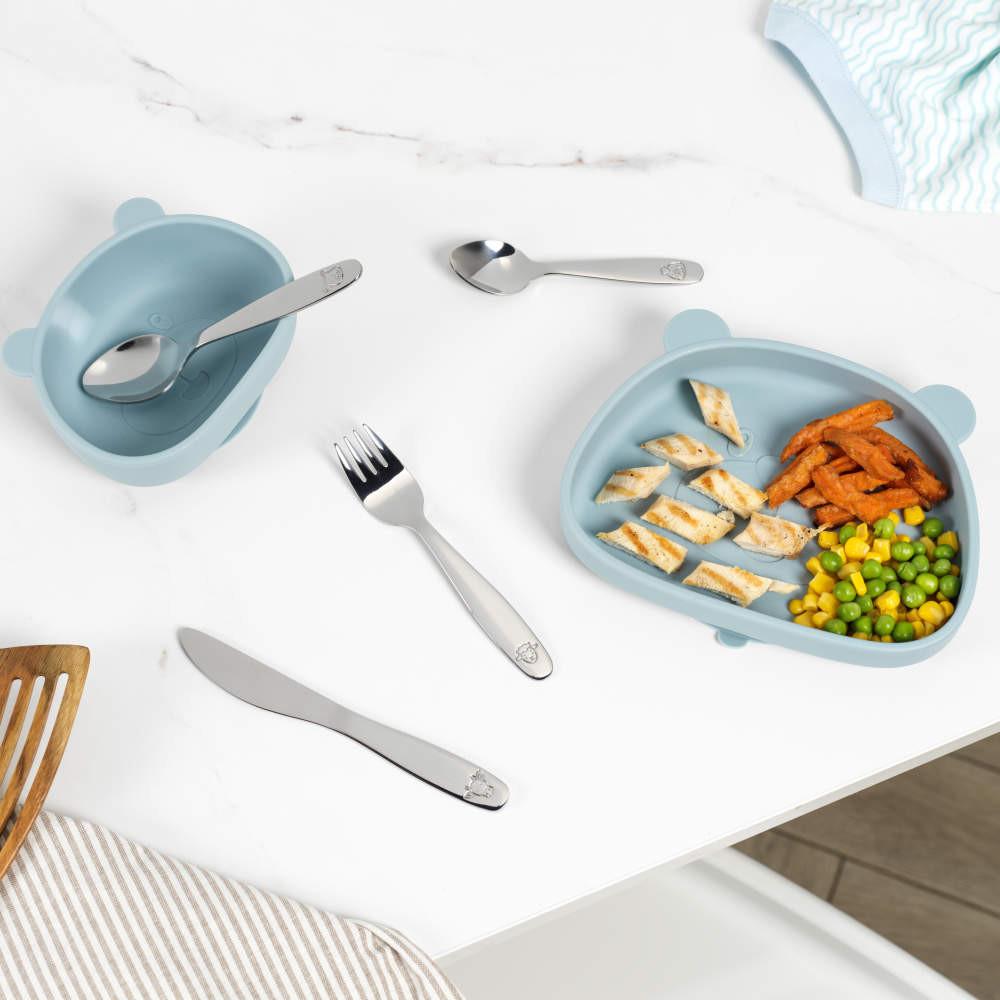 Salter 4pc Kids Cutlery Set On The Farm - Silver