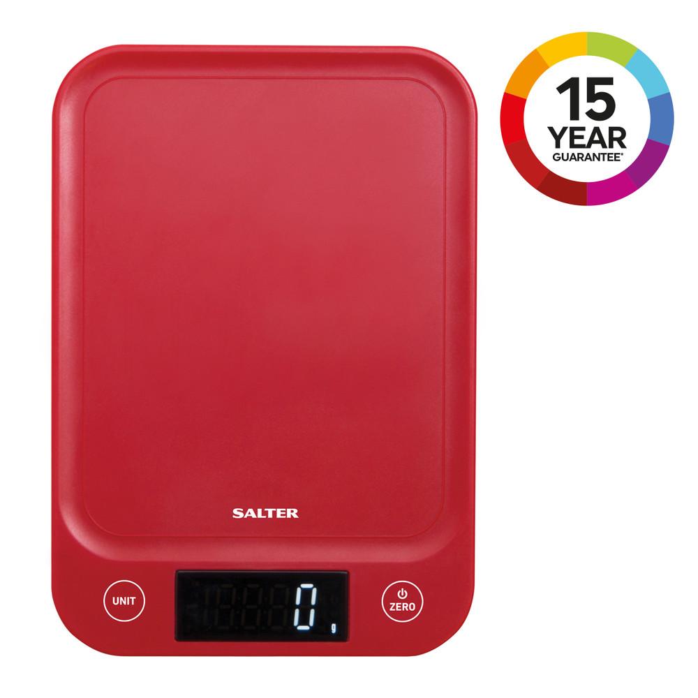 Salter 5kg Digital Kitchen Scale - Red