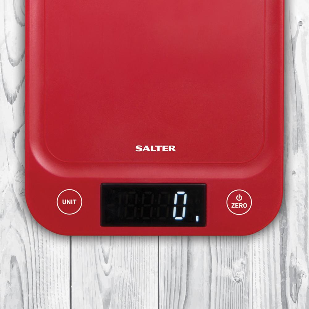 Salter 5kg Digital Kitchen Scale - Red