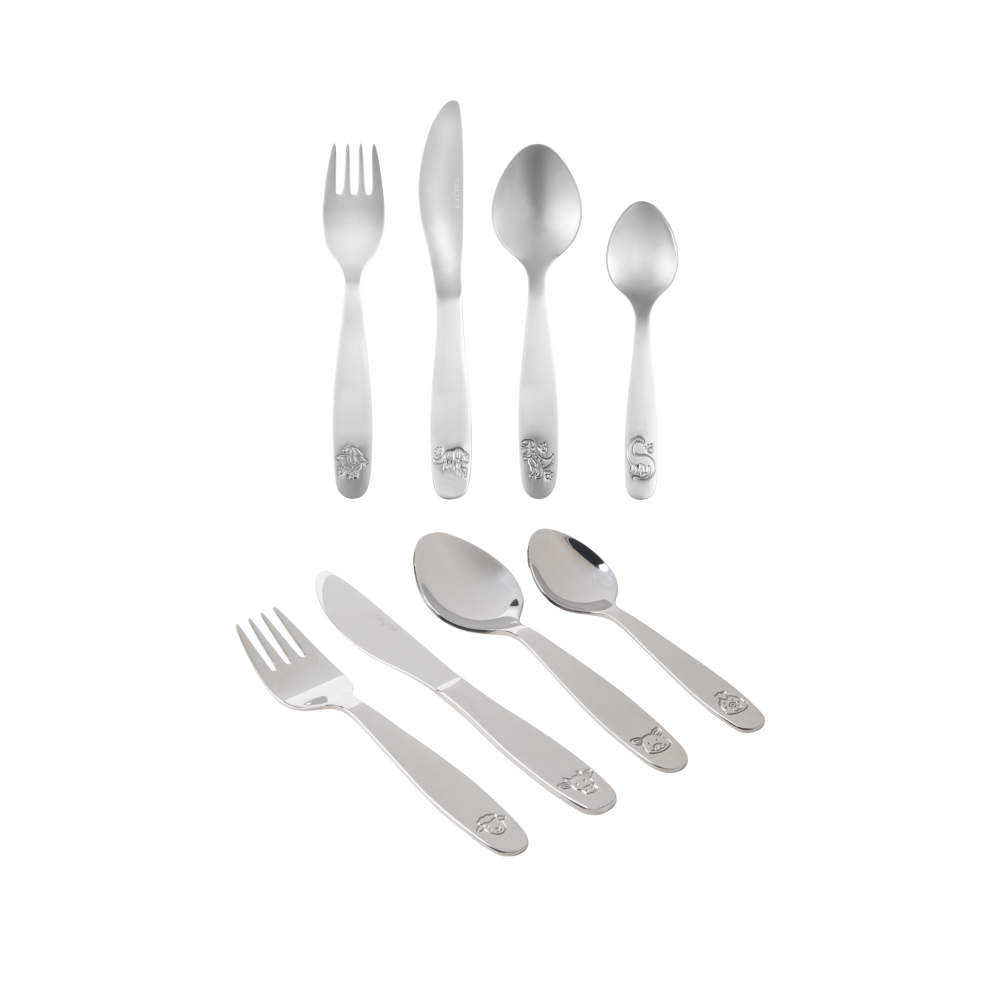 salter 8-Piece Kids Cutlery Set - Dinosaur & Farmyard
