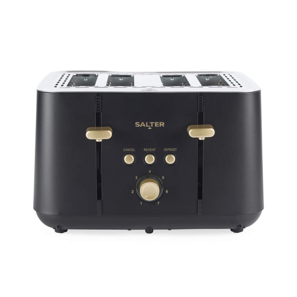 salter Alchemy 4-Slice Toaster - Black/Gold