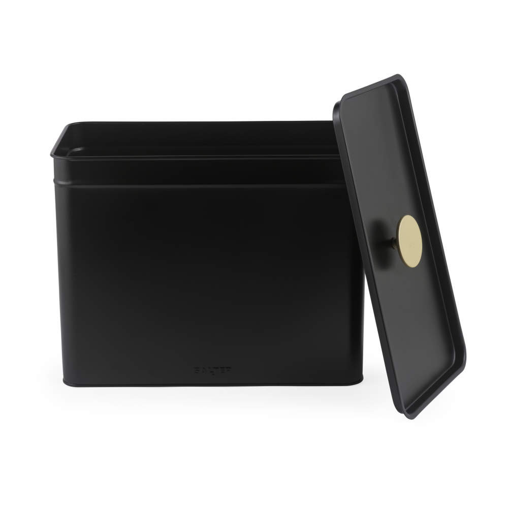 salter Alchemy Bread Bin With Lid – Black/Gold