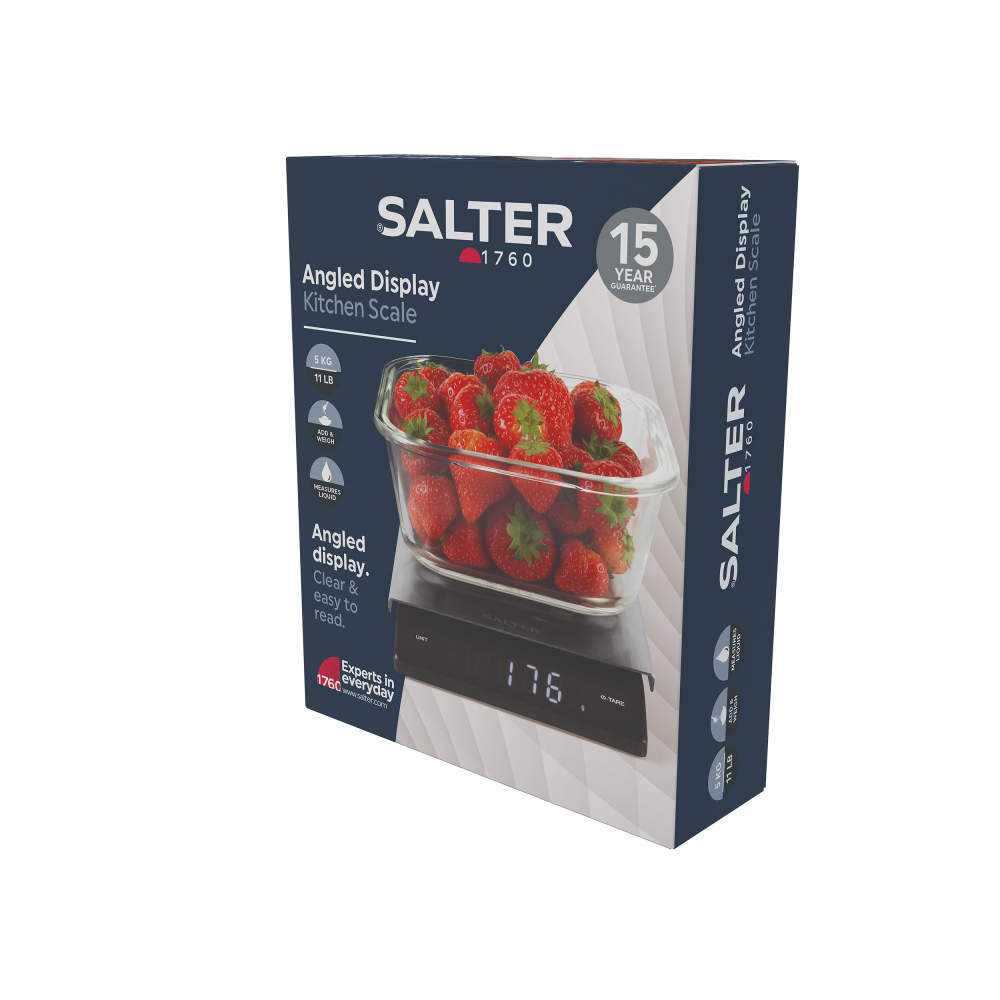 Salter Angled Display Kitchen Scale – Black