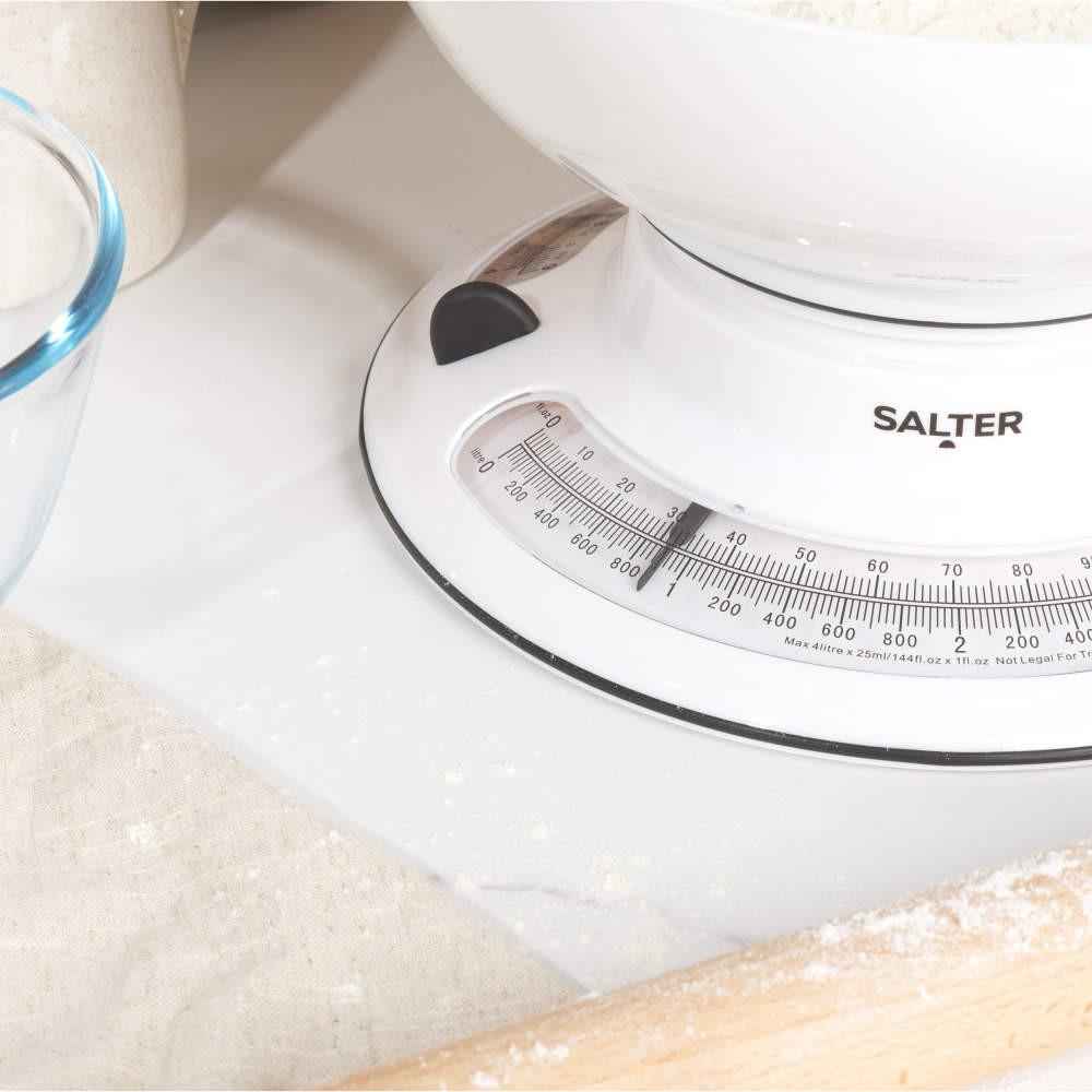 Salter Aquaweigh Mechanical Kitchen Scale - White