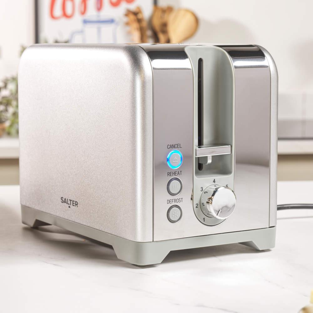 Salter Aspen Kettle Toaster & Microwave Set – Silver