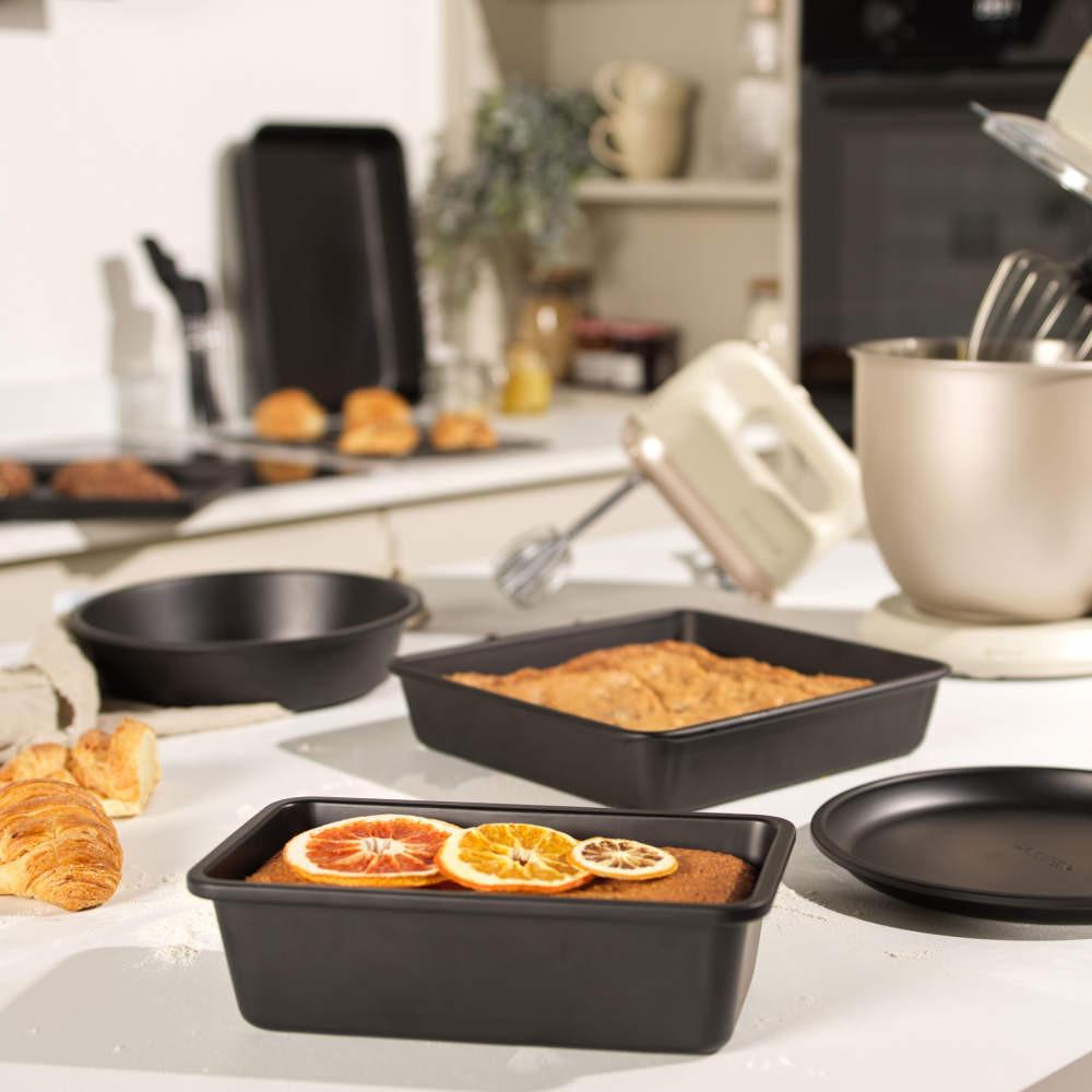 Salter Bakes 4pc Bakeware Set - Non-Stick - Black