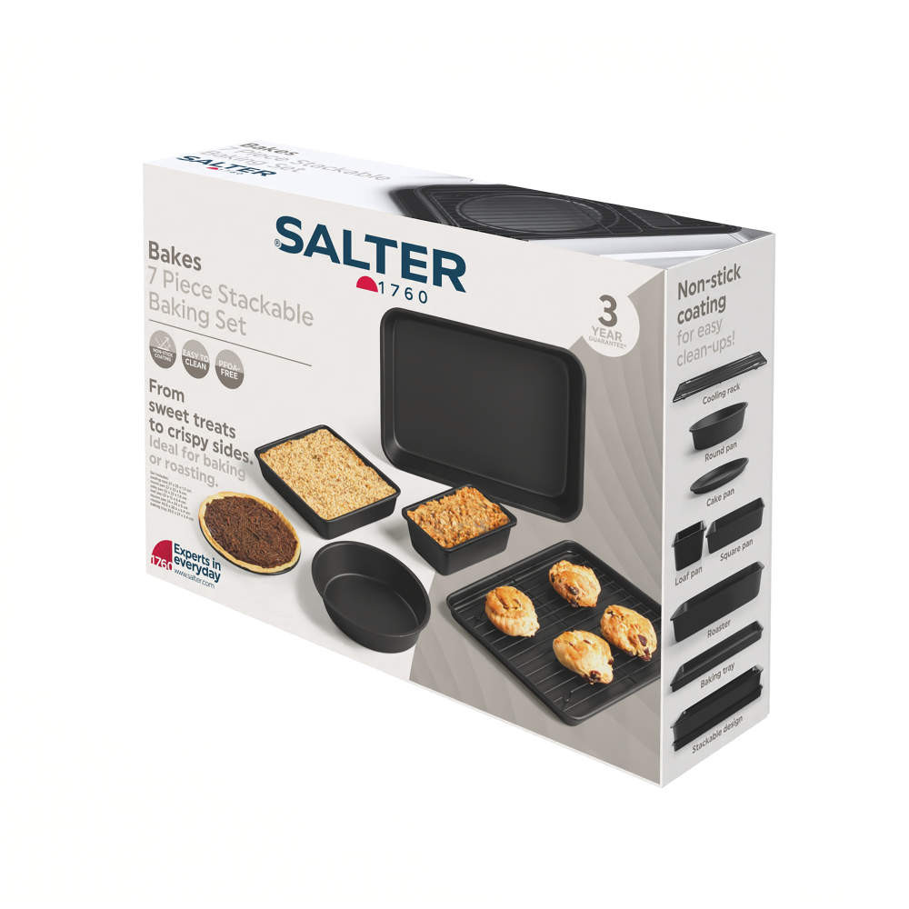 Salter Bakes 7-Piece Stackable Bakeware Set