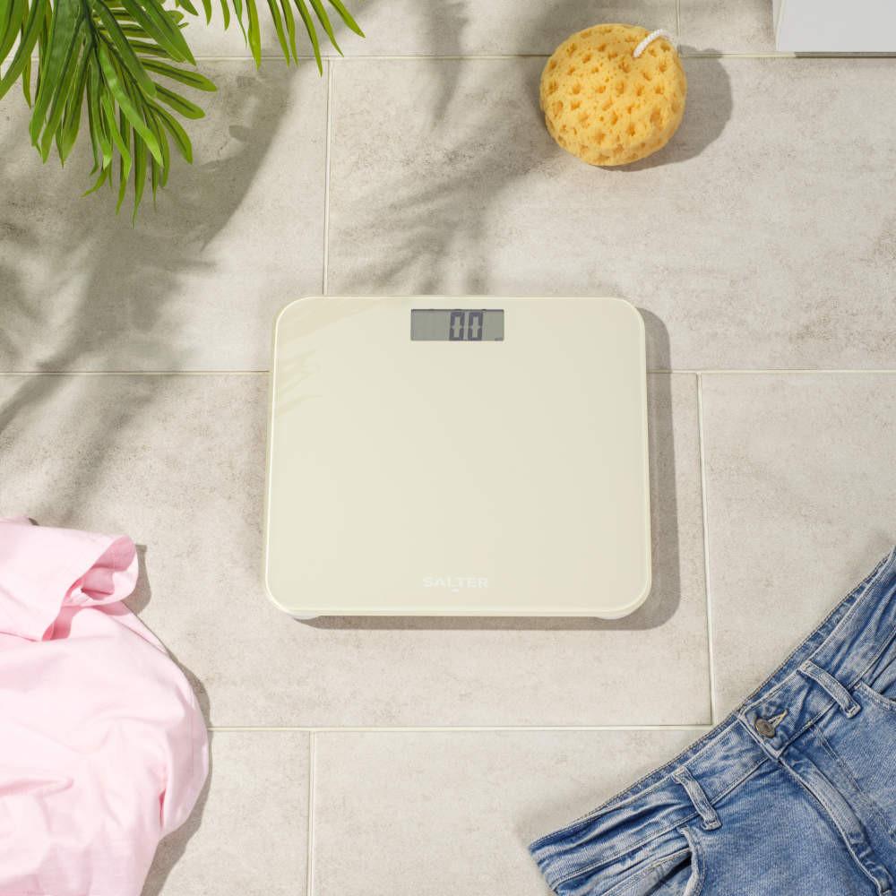 Salter Battery Free Digital Bathroom Scale – Cream