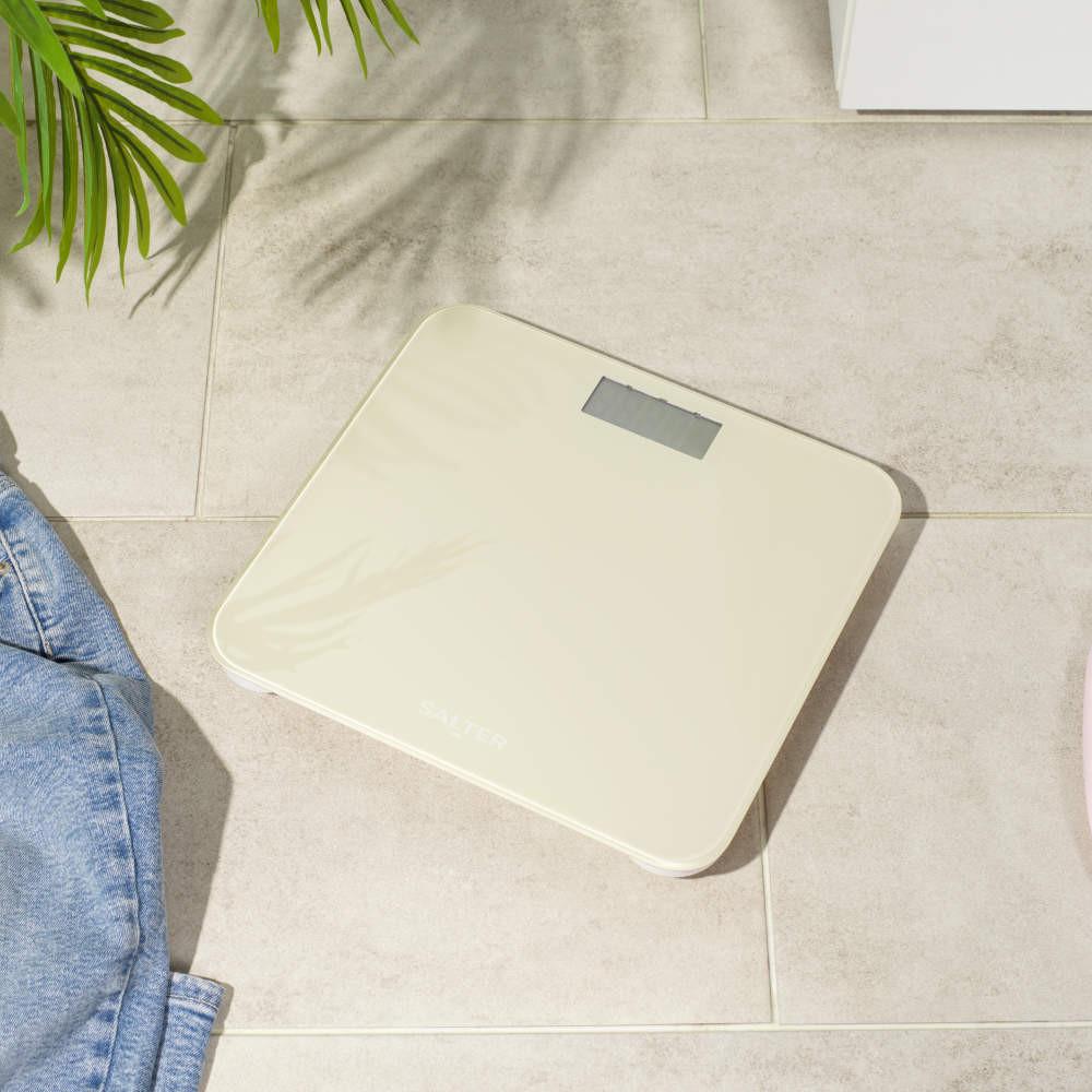 Salter Battery Free Digital Bathroom Scale – Cream