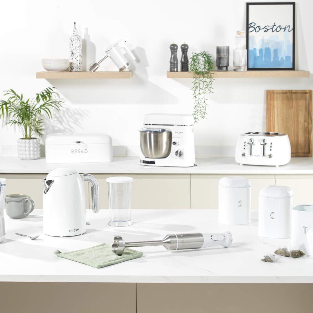 Salter Boston Stand Mixer & Kitchen Scale Set - White