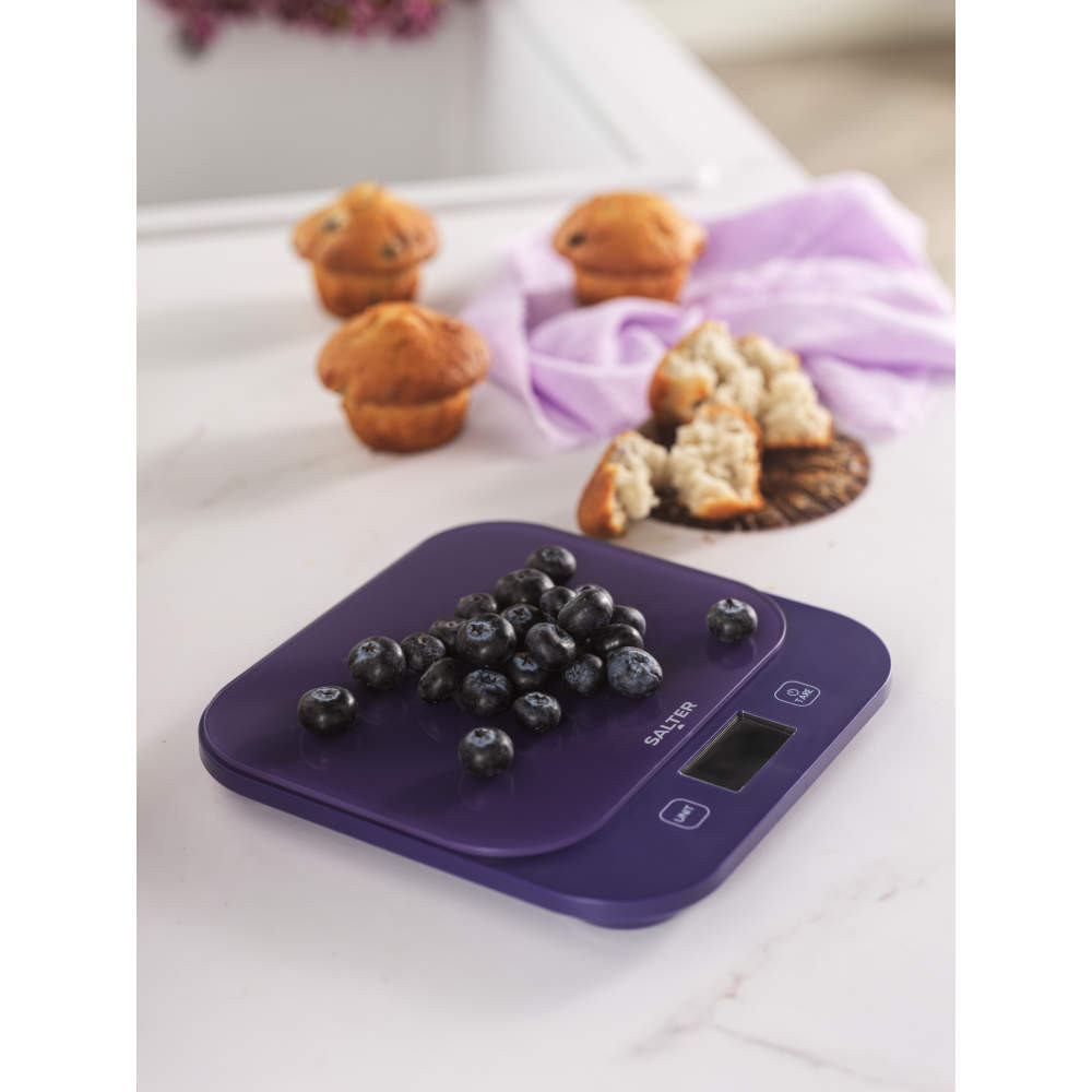 Salter British Bakes Digital Kitchen Scale – Purple