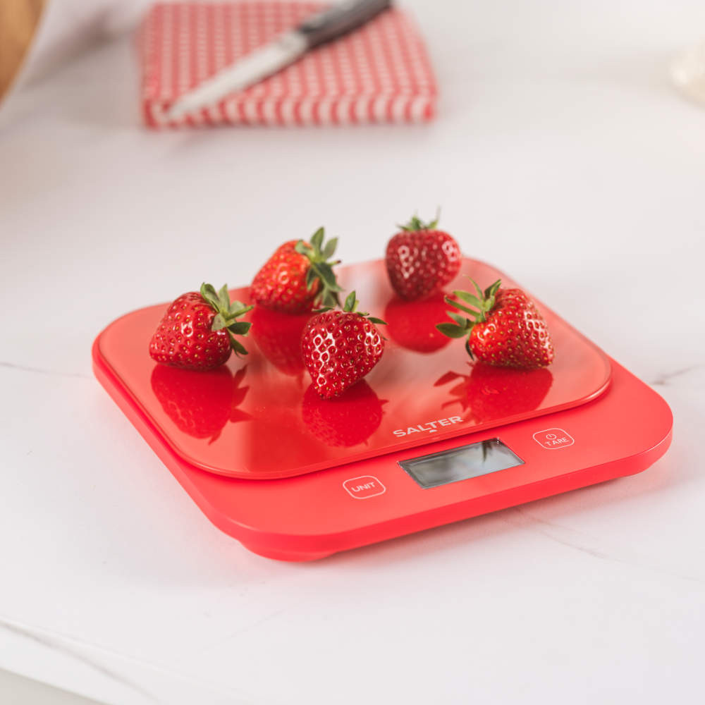 Salter British Bakes Digital Kitchen Scale – Red