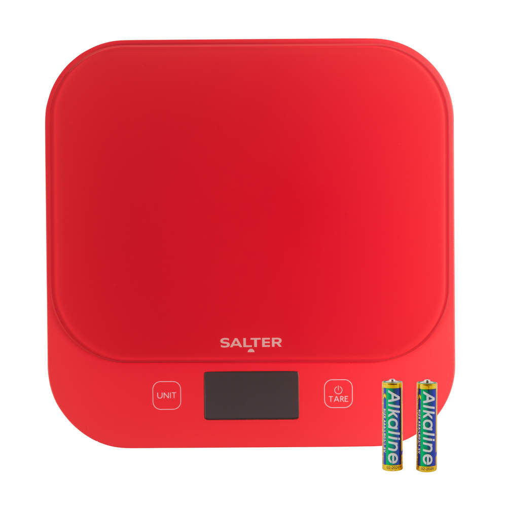 salter British Bakes Digital Kitchen Scale – Red