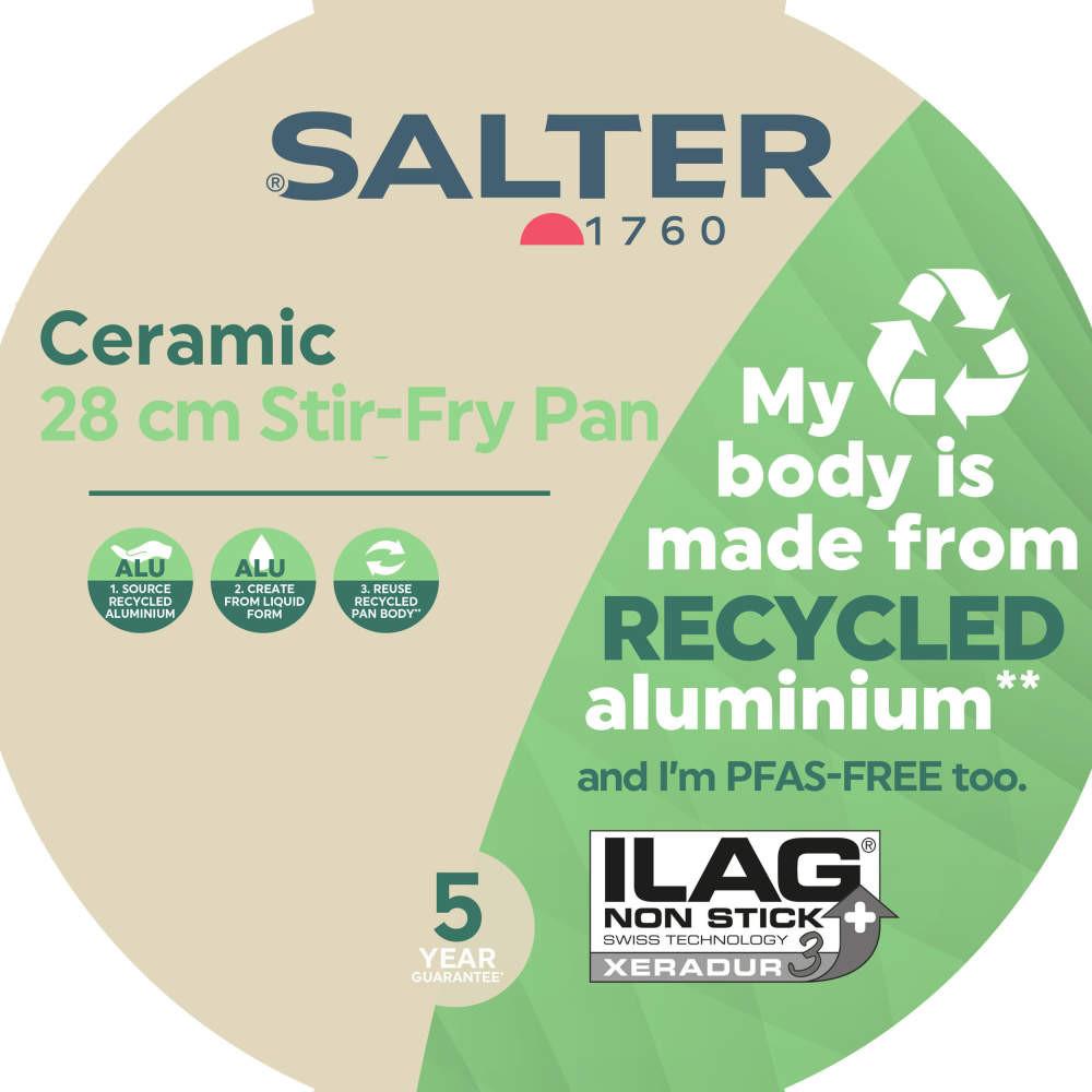 Salter Ceramic 28cm Stir Fry Pan