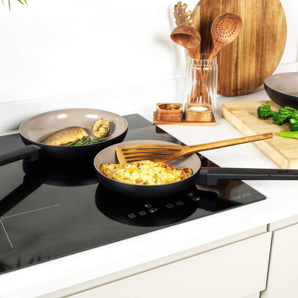 Salter Ceramic 3-Piece Frying Pan Set - 20/24/28cm