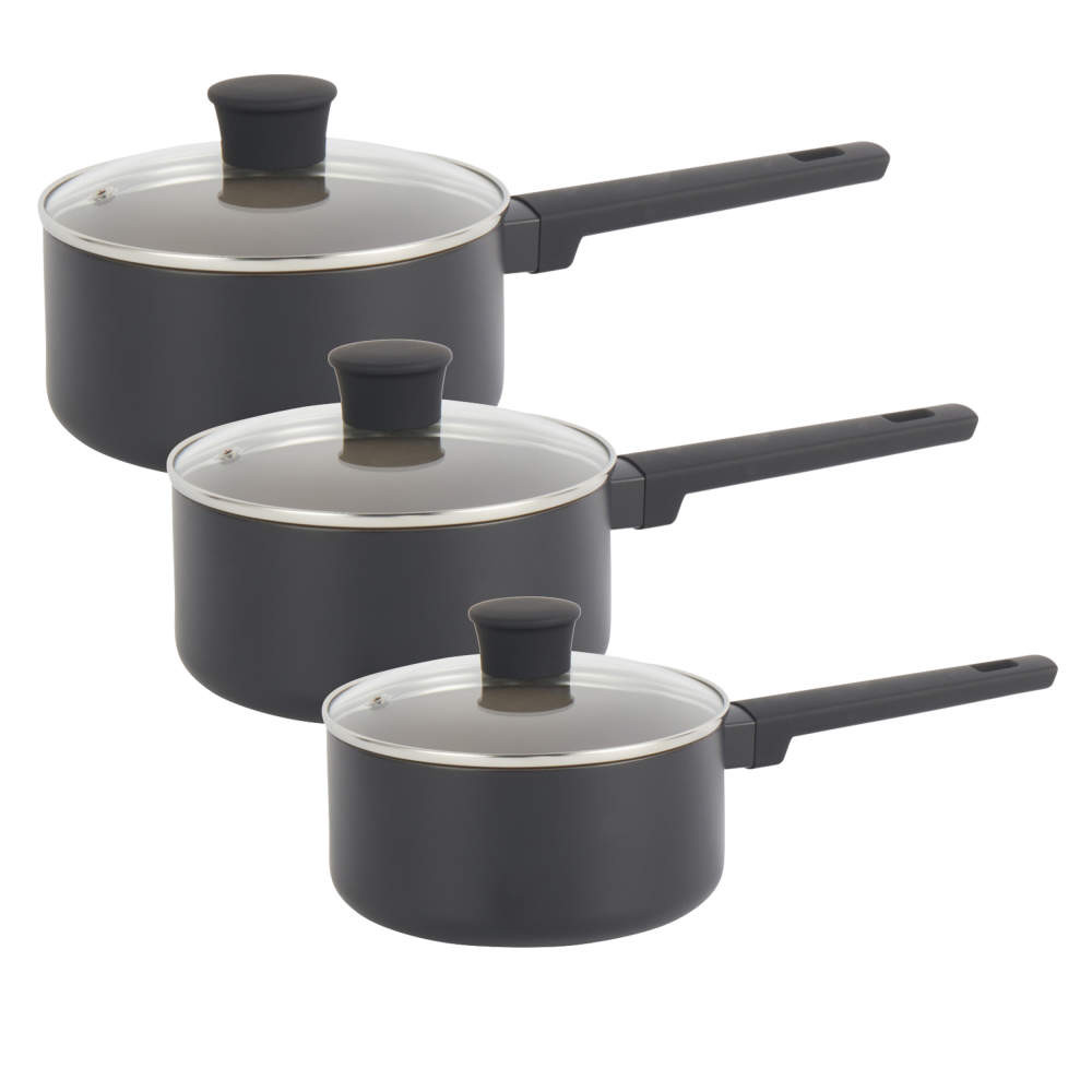 salter Ceramic 3-Piece Saucepan Set