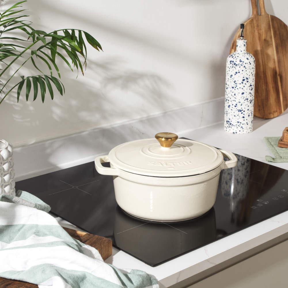 Salter Chester Cream Casserole Pot & Mills - PFAS-Free