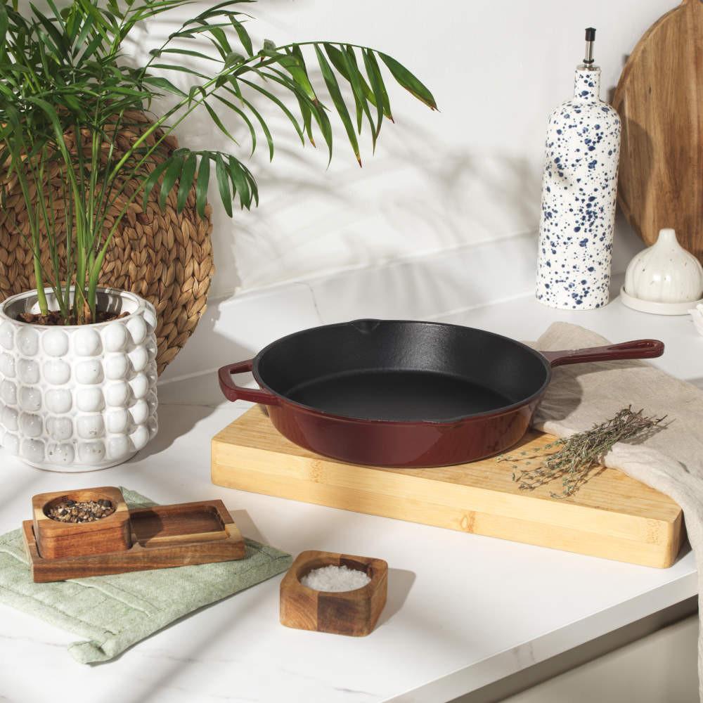 Salter Chester Mill & Cast Iron Frying Pan Set - Red