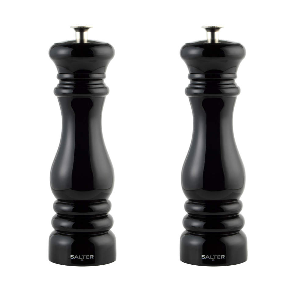 salter Chester Pepper Mills Set of 2 - Black