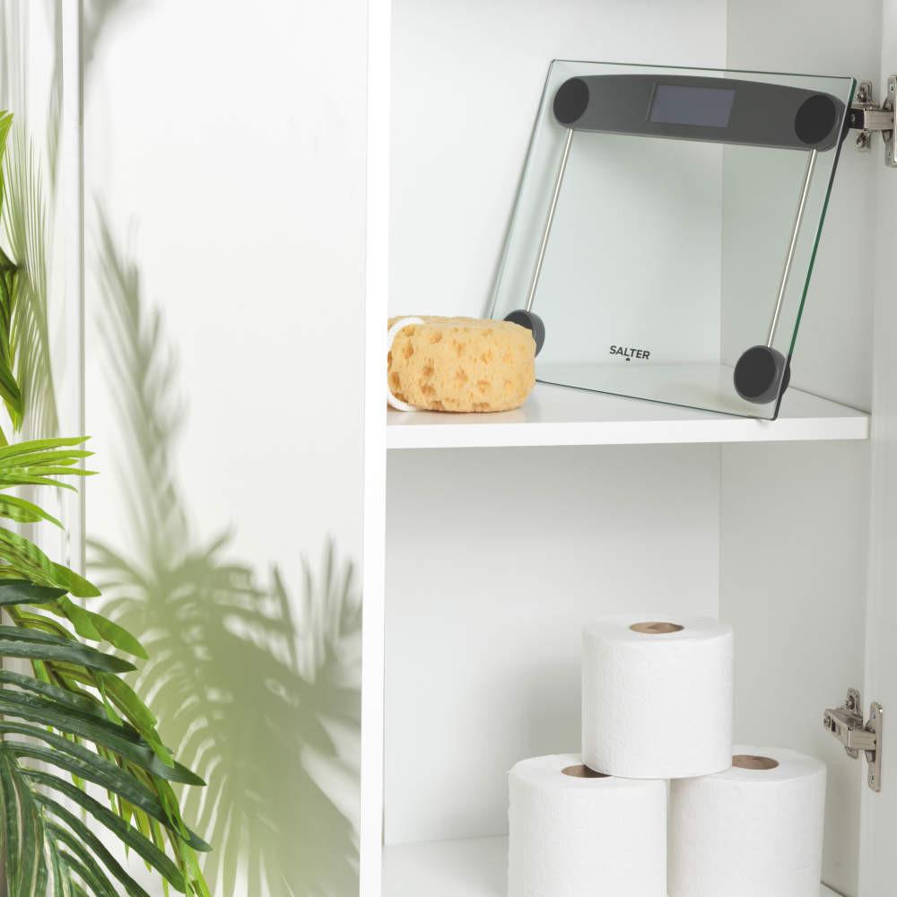 Salter Compact Glass Digital Bathroom Scale - Clear