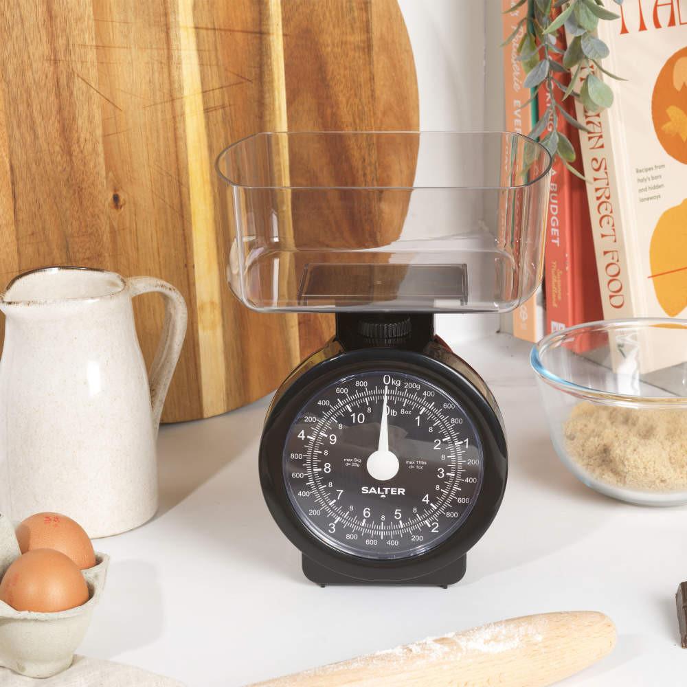 Salter Compact Mechanical Kitchen Scale - Black
