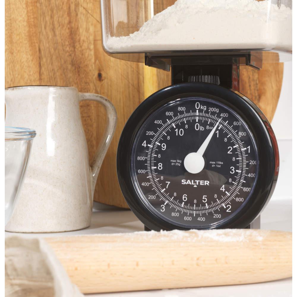 Salter Compact Mechanical Kitchen Scale - Black