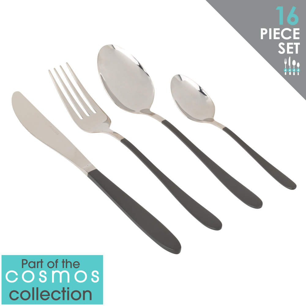 Salter Cosmos 32-Piece Cutlery Set - Grey