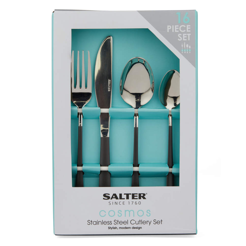 Salter Cosmos 32-Piece Cutlery Set - Grey