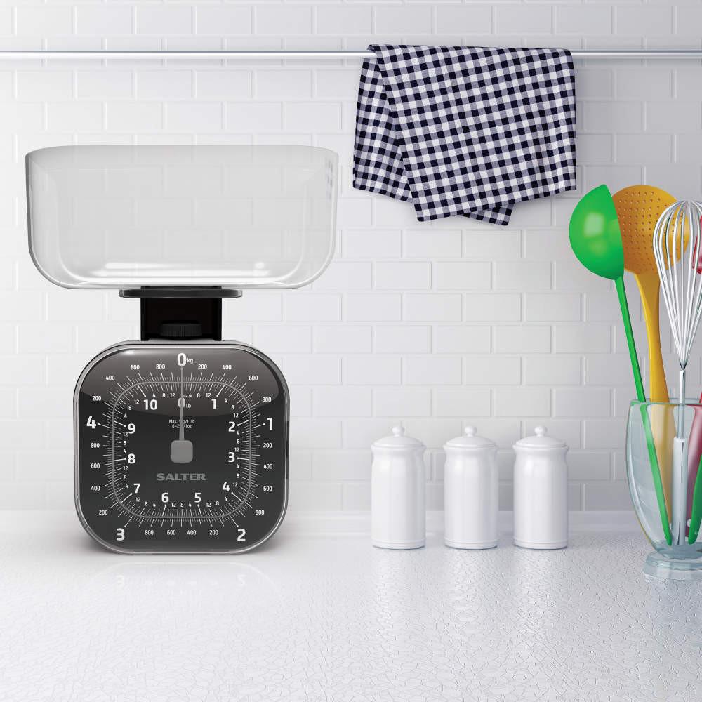Salter Cube Mechanical Kitchen Scales Black