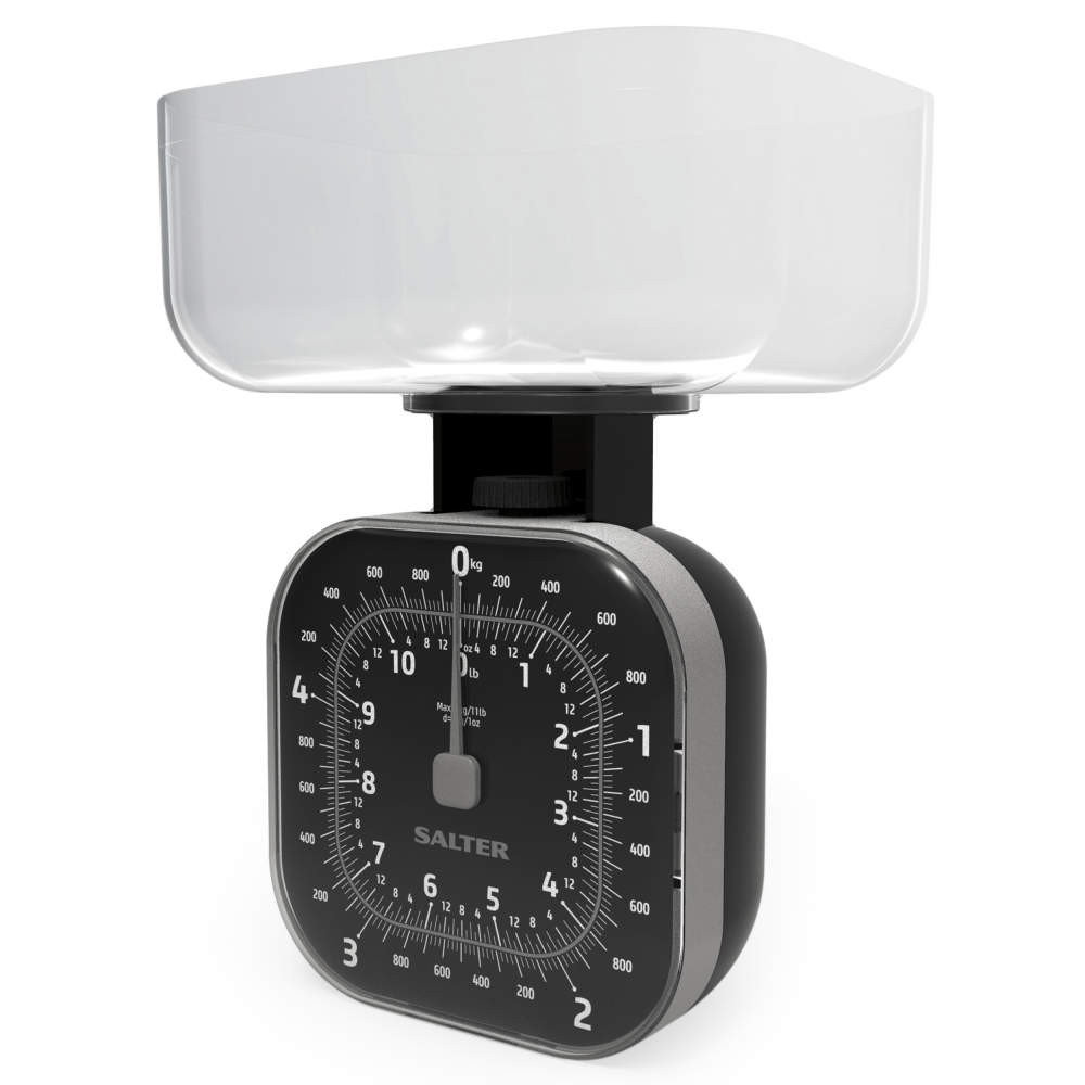 Salter Cube Mechanical Kitchen Scales Black