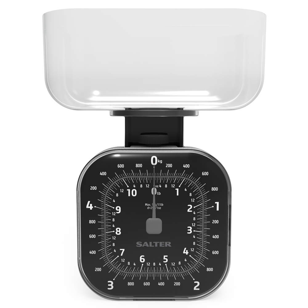 salter Cube Mechanical Kitchen Scales Black